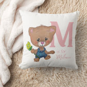 Schattigee teddybeer Baby Roze Wit Kussen