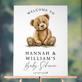 Schattigee teddybeer Baby shower acryl welkomstbor Acryl Bord