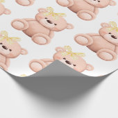 Schattigee teddybeer baby shower kind Verjaardag Cadeaupapier (Hoek)