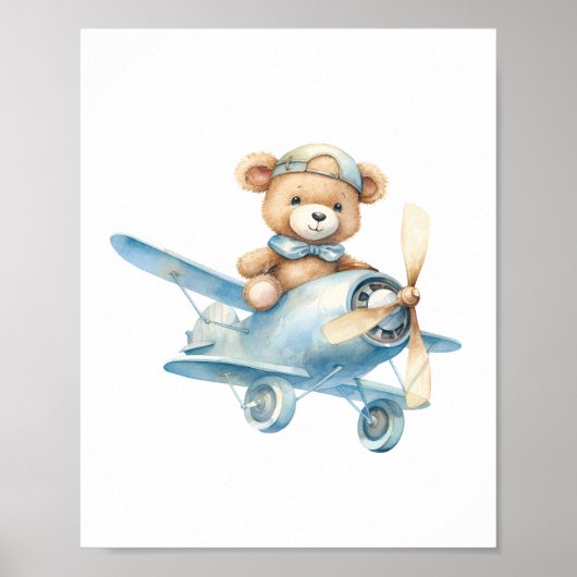 Schattigee teddybeer Baby shower kwekerij Poster (Voorkant)