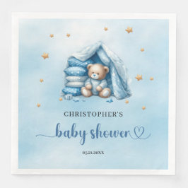Schattigee teddybeer baby shower servetten