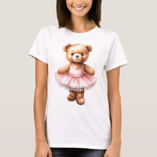 Schattigee teddybeer ballerina dansballet t-shirt