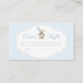 Schattigee teddybeer ballon baby shower luier lote informatiekaartje (Voorkant)