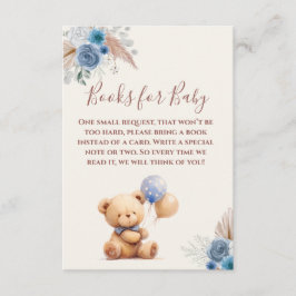 Schattigee teddybeer ballonnen Boho Blue Boeken vo Informatiekaartje