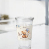 Schattigee teddybeer ballonnen Boho Blue Roos Flor Acryl Drinkbeker