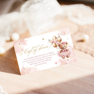 Schattigee teddybeer ballonnen display douche informatiekaartje