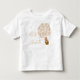 Schattigee teddybeer ballonnen Gold Script Kinder Shirts