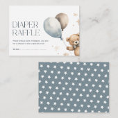 Schattigee teddybeer & ballonnen jongensluier lote informatiekaartje (Voorkant / Achterkant)