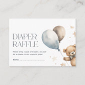 Schattigee teddybeer & ballonnen jongensluier lote informatiekaartje (Voorkant)