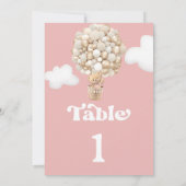 Schattigee teddybeer ballonnen roze tafelnummer (Achterkant)