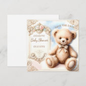 Schattigee teddybeer Bewaar de datum (Voorkant / Achterkant)