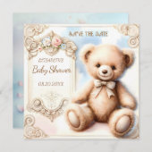 Schattigee teddybeer Bewaar de datum (Voorkant / Achterkant)