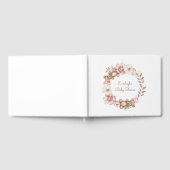 Schattigee teddybeer bloemenkrans gastenboek (Volledig)