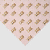 Schattigee teddybeer blush roze tissuepapier (Detail)