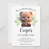 Schattigee teddybeer Boho 1e verjaardag (Voorkant)