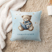 Schattigee teddybeer die een boek leest kussen (Deken)