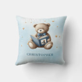 Schattigee teddybeer die een boek leest kussen (Achterkant)