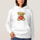 Schattigee teddybeer die hart met liefde vasthoudt hoodie (Voorkant)