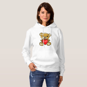 Schattigee teddybeer die hart met liefde vasthoudt hoodie