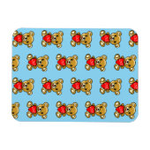 Schattigee teddybeer die hart met liefde vasthoudt magneet (Horizontaal)