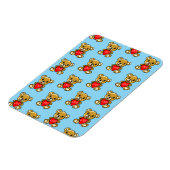 Schattigee teddybeer die hart met liefde vasthoudt magneet (Linkerzijde)