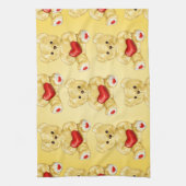 Schattigee teddybeer die hart vasthoudt - Schattig Theedoek (Verticaal)