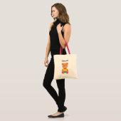 Schattigee teddybeer eenvoudig kleurrijk tote bag (Voorkant (model))