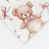 Schattigee teddybeer en Baby shower Fleece Deken (Hoek)