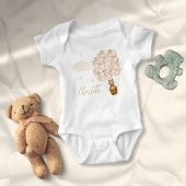 Schattigee teddybeer en ballonnen Gold Script Romper
