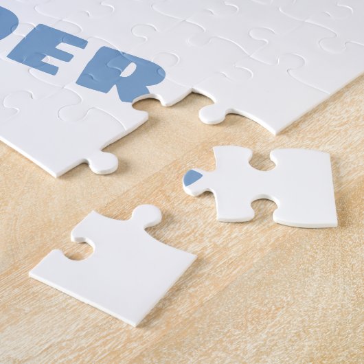 Schattigee Teddybeer en ballonnen Kind`s Naam Legpuzzel (Zijkant)