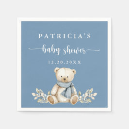 Schattigee teddybeer feestelijk winter Baby shower Servet