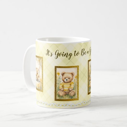 Schattigee teddybeer geel grote dag Mok plezier ge (Voorkant links)