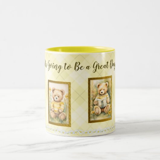 Schattigee teddybeer geel grote dag Mok plezier ge (Center)