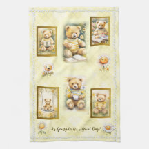 Schattigee teddybeer geel grote dag plezier gelukk