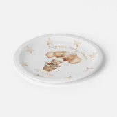 Schattigee teddybeer genderneutraal papieren bordje (Gekanteld)