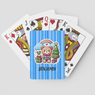 Schattigee teddybeer gepersonaliseerde speelkaarte pokerkaarten