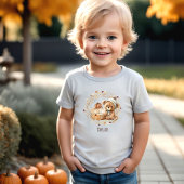 Schattigee teddybeer Herfst pompoenen naam Kinder Shirts