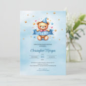 Schattigee teddybeer Het is een baby shower Kaart (Staand voorkant)