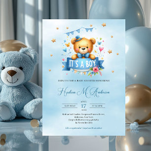 Schattigee teddybeer Het is een baby shower Kaart