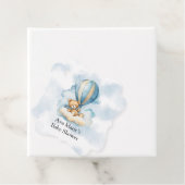 Schattigee teddybeer hete luchtballonnen jongen Ba Bedankjes Labels (In situ)