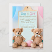 Schattigee teddybeer hij of zij Geslacht onthullen Kaart (Voorkant)