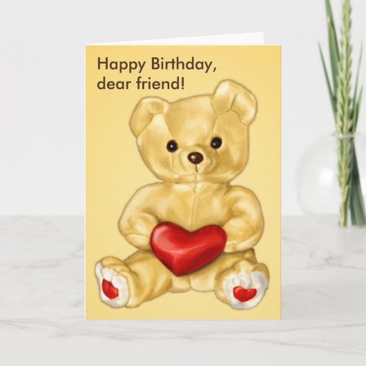 Schattigee Teddybeer Hypnotist Vriend Verjaardag Kaart (Voorkant)