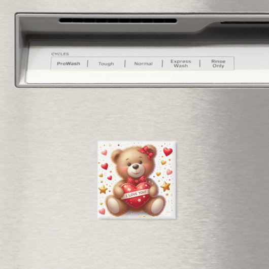 Schattigee teddybeer Ik hou van je Magneet (Insitu (Vaatwasser))
