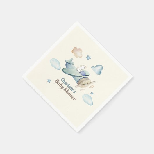 Schattigee teddybeer in Baby shower Servet (Hoek)