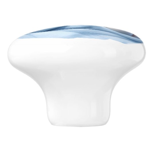 Schattigee Teddybeer in bed, meubels van het Kind, Keramische Knop (Zijkant)