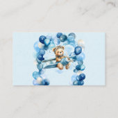 Schattigee teddybeer in een vliegtuigjongen luierl visitekaartje (Achterkant)