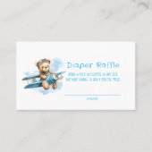 Schattigee teddybeer in een vliegtuigjongen luierl visitekaartje (Voorkant)