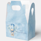 Schattigee teddybeer in heteluchtballonjongen Baby Bedankdoosjes (Open)