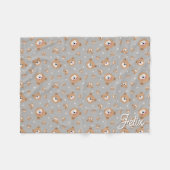 Schattigee Teddybeer kawaii Gepersonaliseerde Baby Fleece Deken (Voorkant (Horizontaal))