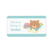 Schattigee teddybeer Kinder boek labels (Voorkant)